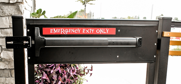 emergency push bar installation in Seaview